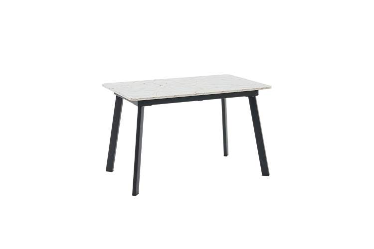 Стол Batu new 120-160/80/76 столешница ЛМДФ азул оникс подстолье металл черный