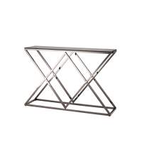 Консоль ИНСИГНИЯ 115*30 сталь темный хром стекло smoke