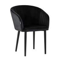 Стул с подлокотниками Нейтон велюр черный Стул с подлокотниками Нейтон велюр черный