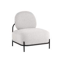 Кресло Стоун ткань букле молочный в гостиную