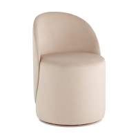 Пуф Loreen вращающийся велюр молочный