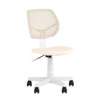 Кресло компьютерное детское ЛОЛО бежевый пластик белый