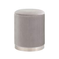 Пуф Шарлотта с ящиком серебро велюр серебристый в гостиную