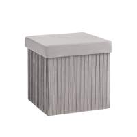 Пуф складной с ящиком Store Square серый