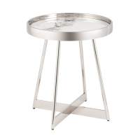 Журнальный столик Гера 50*50 см сталь серебро