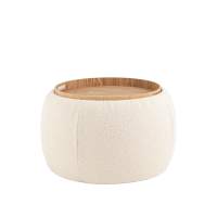 Пуф-столик Люкке с ящиком бежевый