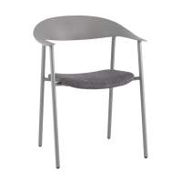 Стул Eila с подушкой пластик серый