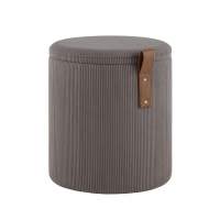 Пуф Руни S с ящиком вельвет тёмно-серый