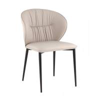 Стул обеденный Deia светло-серая экокожа черные ножки Стул обеденный Deia светло-серая экокожа черные ножки