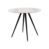 Стол Ники круглый столешница керамика Ice Jade 900