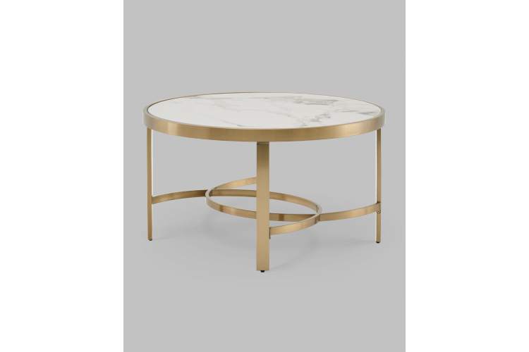 Журнальный столик Адриана 80*80 см светлая керамика-1