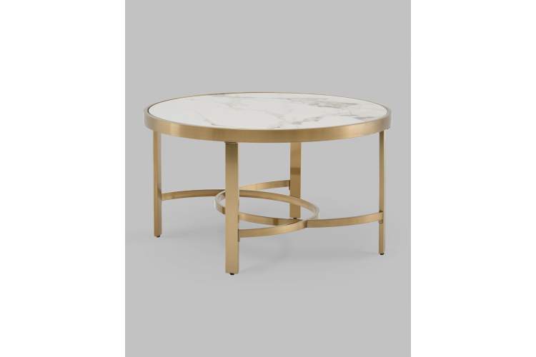 Журнальный столик Адриана 80*80 см светлая керамика-2