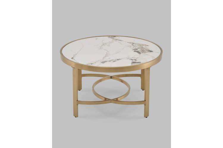 Журнальный столик Адриана 80*80 см светлая керамика-3