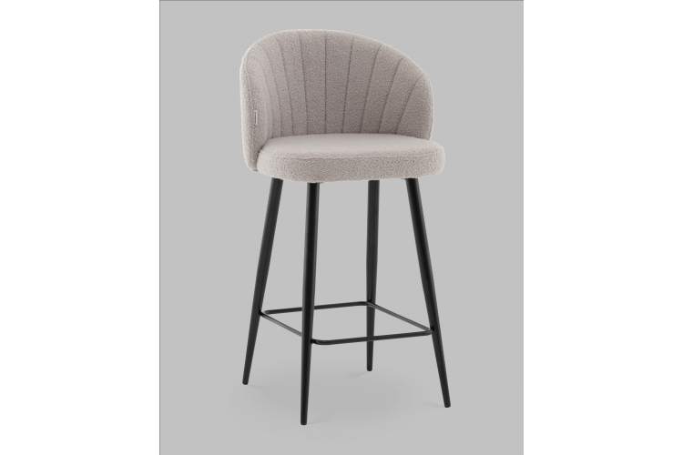 Стул полубарный Ханнингем букле светло-серый-1