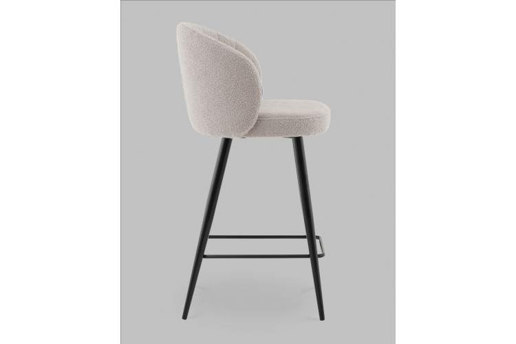 Стул полубарный Ханнингем букле светло-серый-3