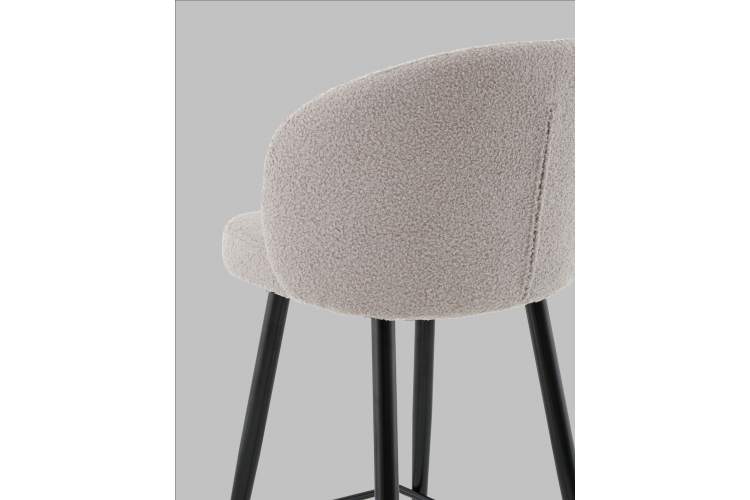 Стул полубарный Ханнингем букле светло-серый-6