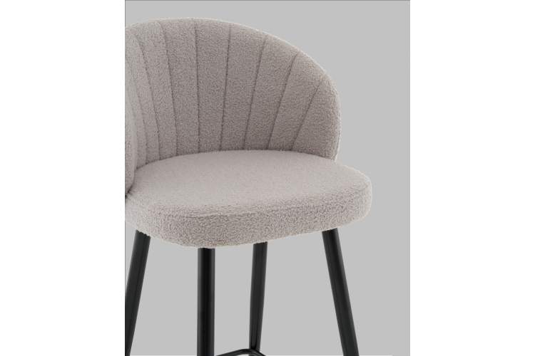 Стул полубарный Ханнингем букле светло-серый-7