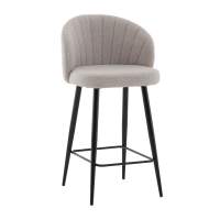 Стул полубарный Ханнингем букле светло-серый