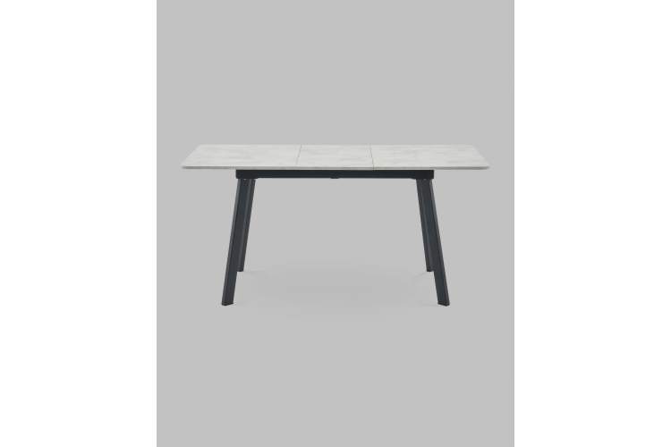 Стол Batu new 120-160/80/76 столешница ЛМДФ ароза светлая подстолье металл черный-4