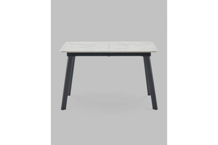 Стол Batu new 120-160/80/76 столешница ЛМДФ ароза светлая подстолье металл черный-5