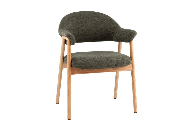 Стул обеденный Tavu с деревянными ножками зеленый