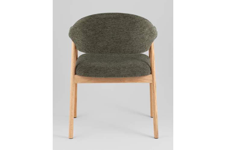 Стул обеденный Tavu с деревянными ножками зеленый-4