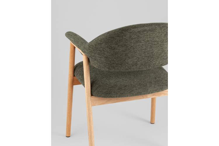 Стул обеденный Tavu с деревянными ножками зеленый-6