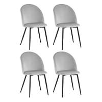 Стул Lilly велюр серебристый 4 шт.