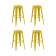 Стул барный TOLIX желтый глянцевый KD 4 шт.