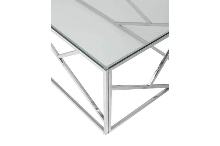 Журнальный стол 120*60 АРТ ДЕКО серебро-2