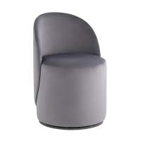 Пуф Loreen вращающийся велюр серый