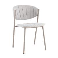 Стул Харпер ткань рогожка серо-голубой каркас серый матовый Стул Харпер ткань рогожка серо-голубой каркас серый матовый