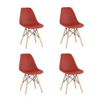 Стул Eames Style DSW терракотовый x4 (разборный каркас) Стул Eames Style DSW терракотовый x4 (разборный каркас)
