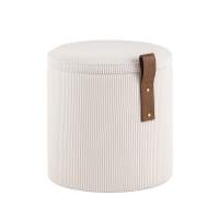 Пуф Руни XS с ящиком вельвет белый