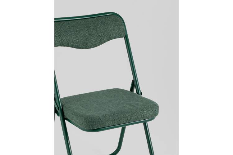 Стул складной Джонни рогожка зеленая каркас зеленый-7