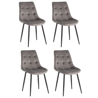 Стул Флекс New велюр светло-серый 4шт. Стул Флекс New велюр светло-серый 4шт.