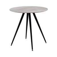 Стол Ники круглый столешница керамика Italian light grey 800