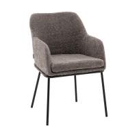Стул с подлокотниками Кози new ткань букле тёмно-серый Стул с подлокотниками Кози new ткань букле тёмно-серый