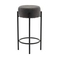 Стул барный Беккет букле темно-серый