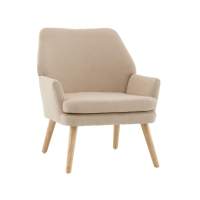 Кресло Харви бежевый деревянные ножки