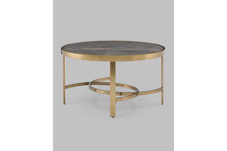 Журнальный столик Адриана 80*80 см серая керамика-1