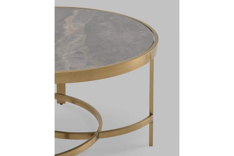 Журнальный столик Адриана 80*80 см серая керамика-4