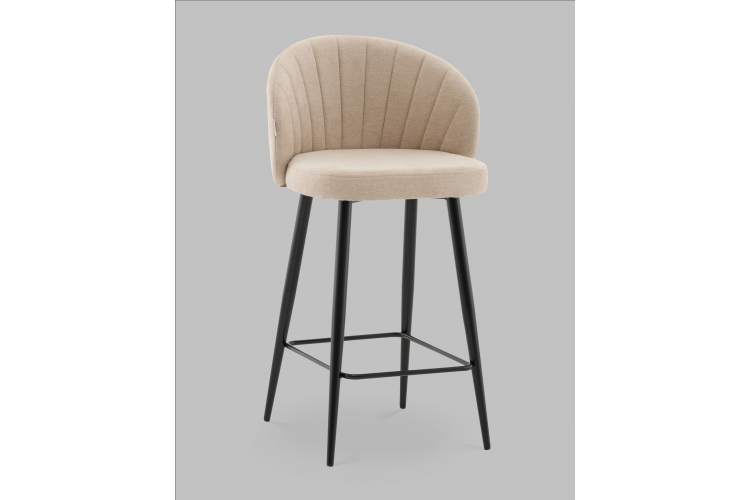 Стул полубарный Ханнингем велюр бежевый-1