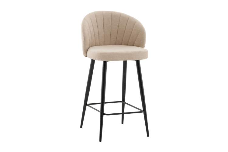 Стул полубарный Ханнингем велюр бежевый