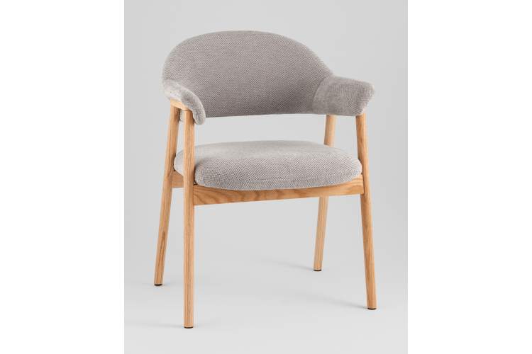 Стул обеденный Tavu с деревянными ножками серый-1