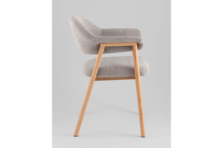 Стул обеденный Tavu с деревянными ножками серый-3