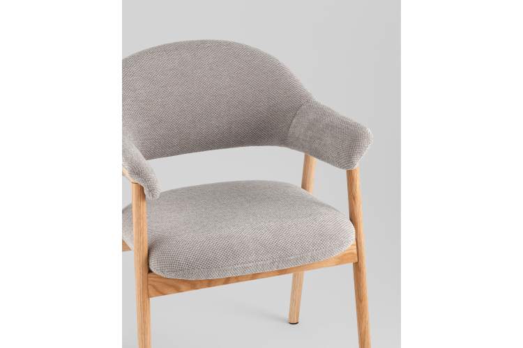 Стул обеденный Tavu с деревянными ножками серый-7