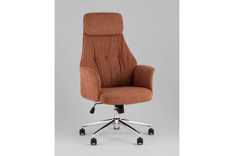 Кресло офисное TopChairs Neoma терракотовый ткань-1