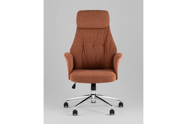 Кресло офисное TopChairs Neoma терракотовый ткань-2