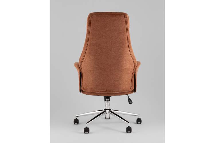 Кресло офисное TopChairs Neoma терракотовый ткань-4